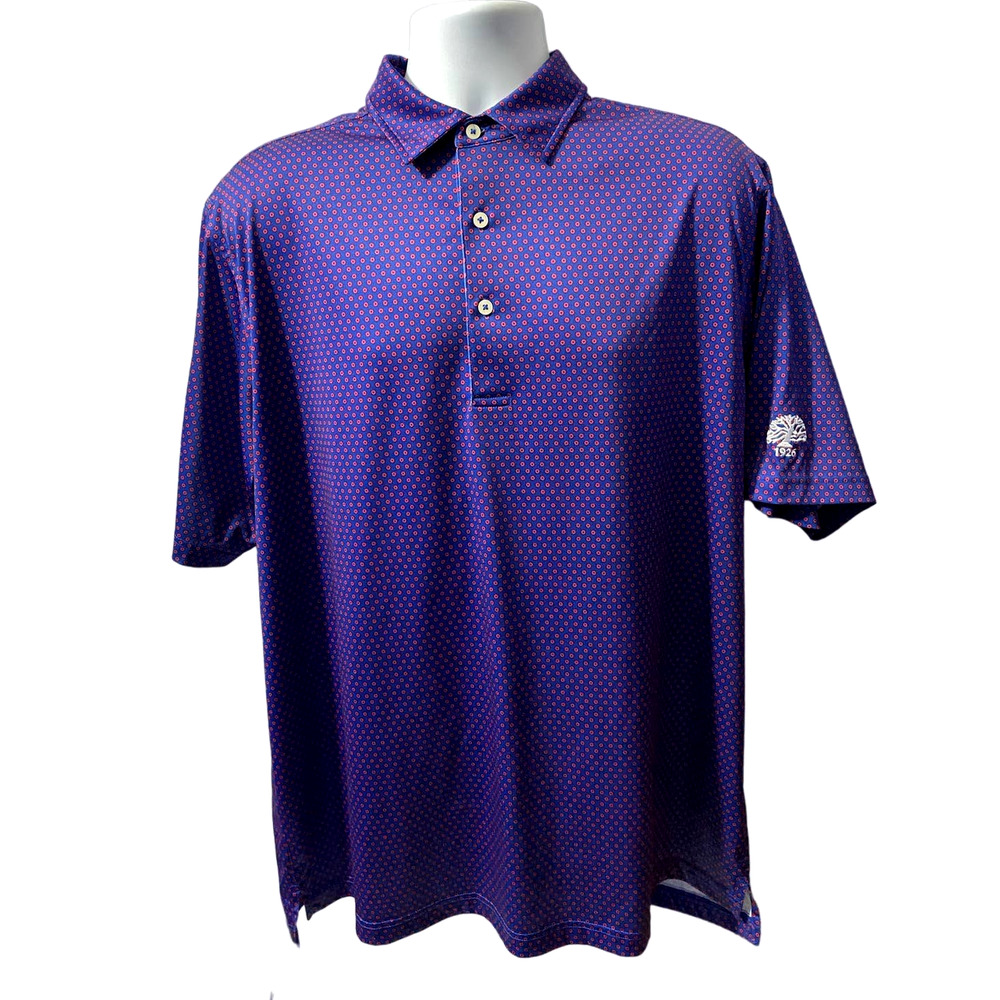 Donald Ross Golf Polo red/blue size Large with Country Club emblem 1926